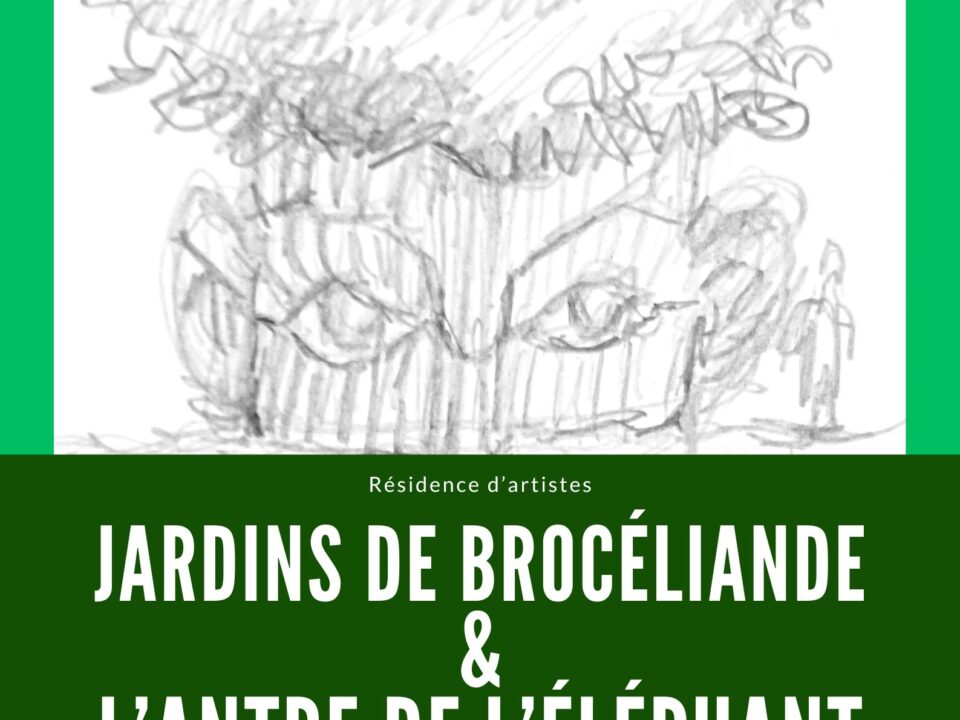 affiche jardin de brocéliande et l'antre de l'éléphant