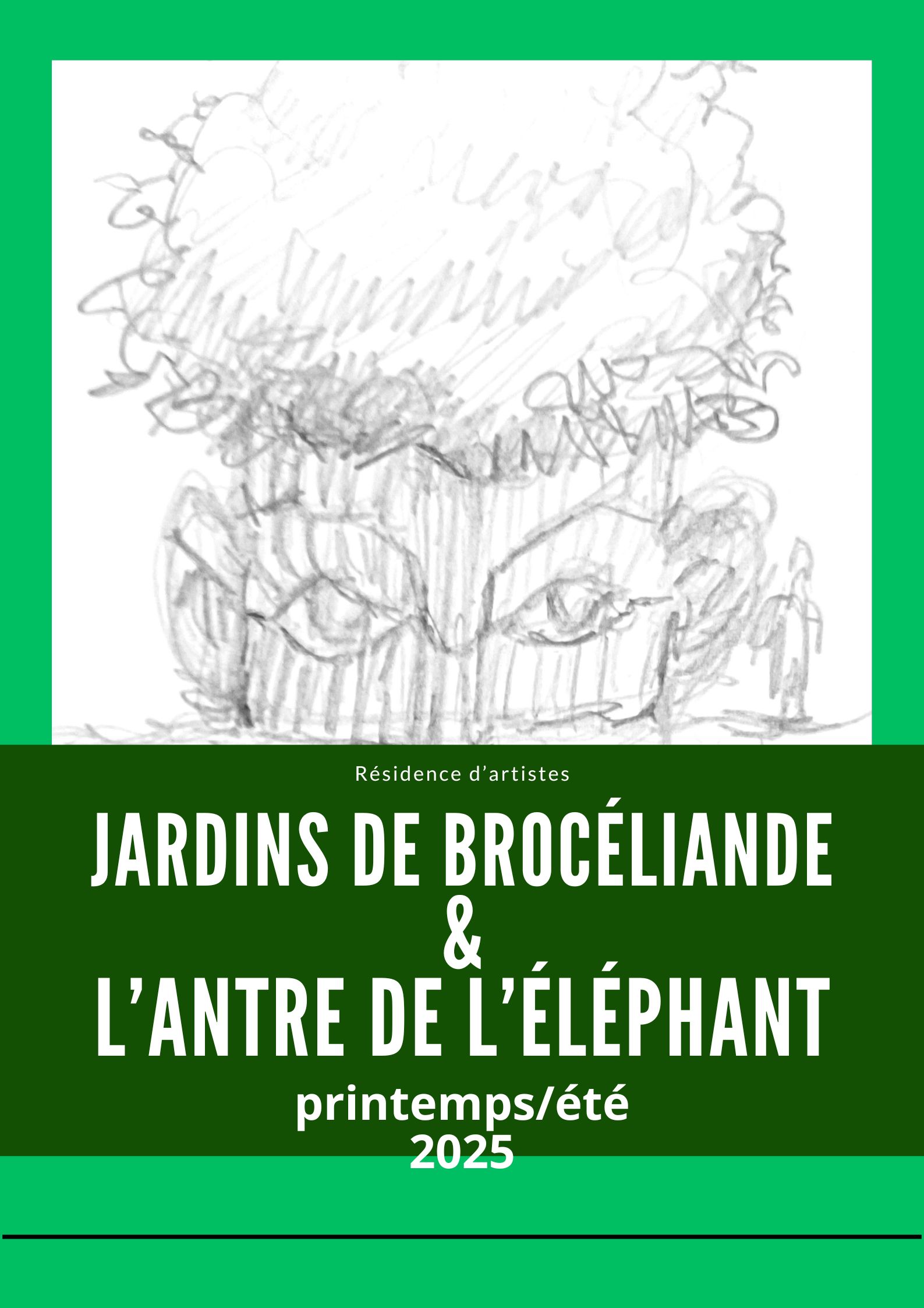 affiche jardin de brocéliande et l'antre de l'éléphant