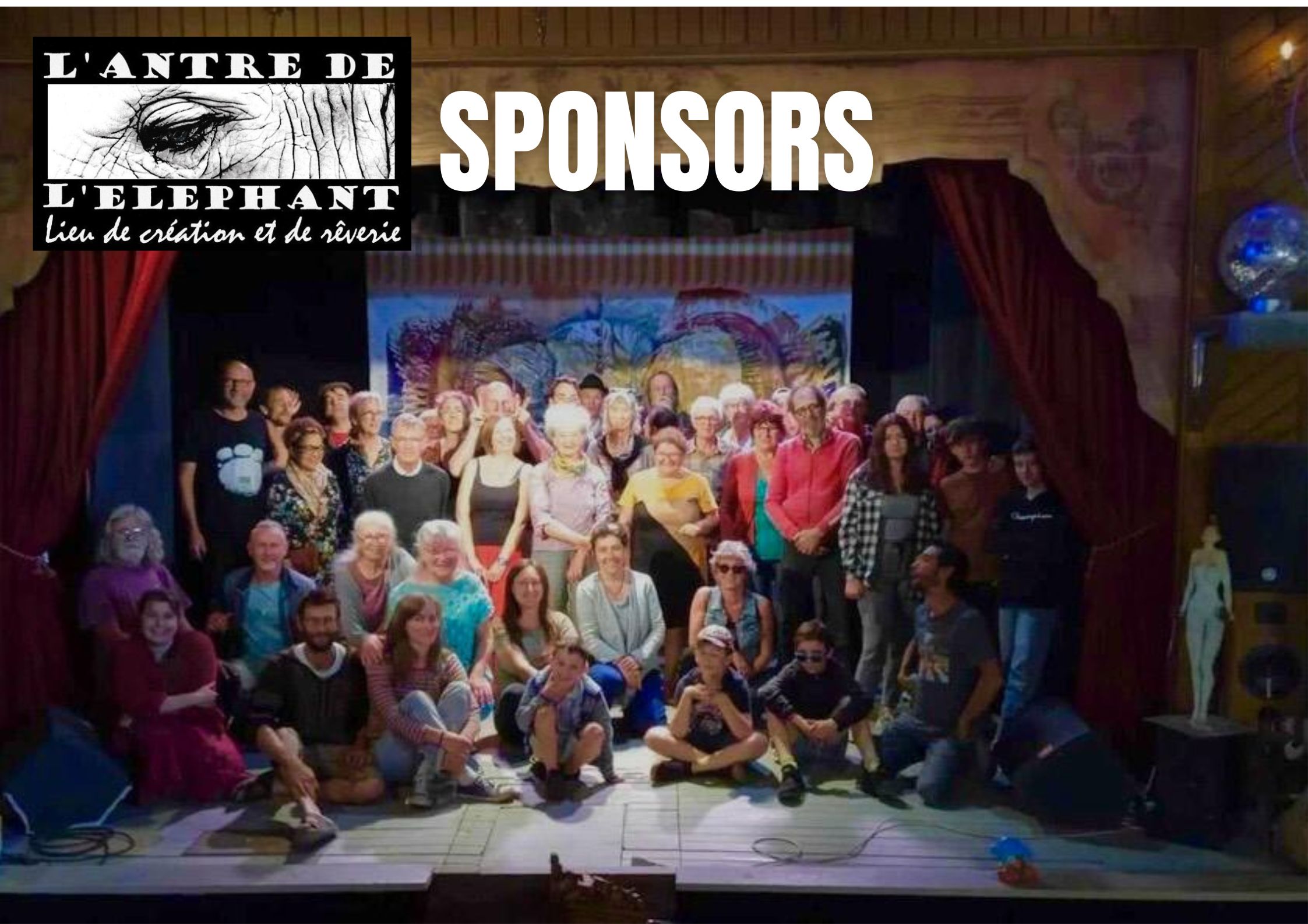 visuel pour les sponsors à l'antre