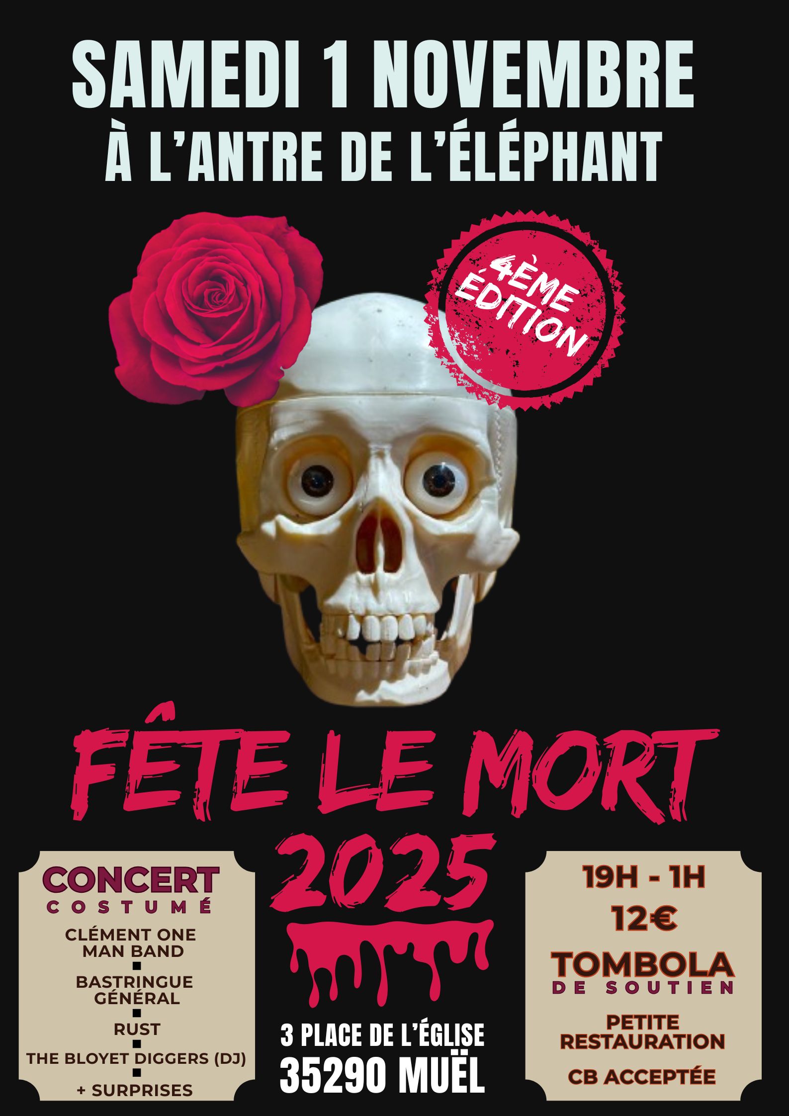 affiche de fête le mort