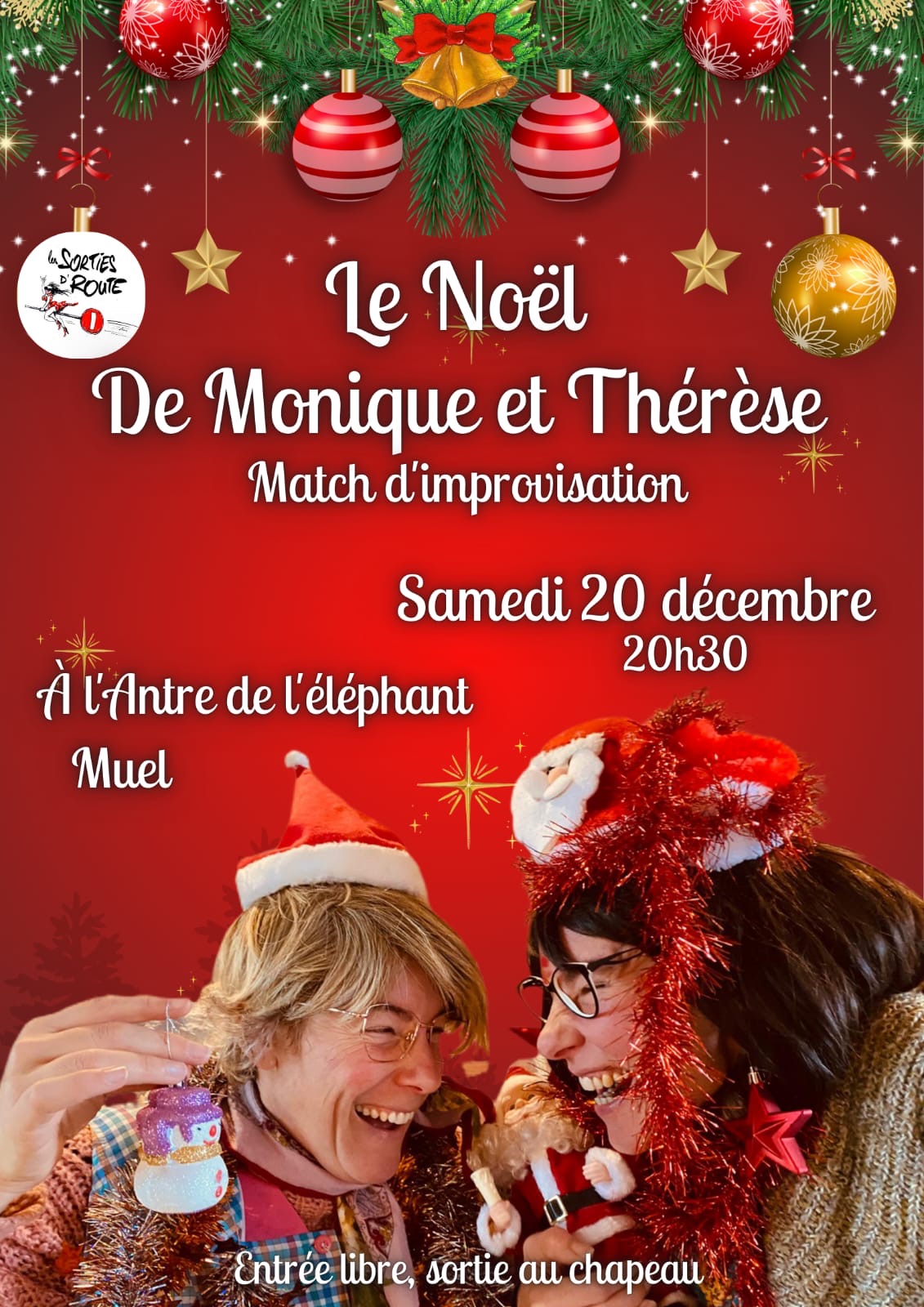 visuel de la troupe de théâtre d'impro. les Sorties d'Route